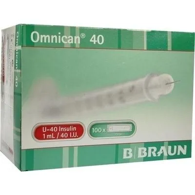 OMNICAN Insulinspr.1 ml U40 m.Kan.0,30x12 mm einz. 100X1 St