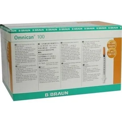 OMNICAN Insulinspr.1 ml U100 m.Kan.0,30x12 mm ein. 100X1 St