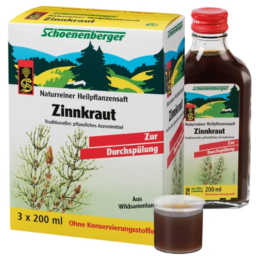 ZINNKRAUT SAFT Schoenenberger Heilpflanzensäfte 3X200 ml