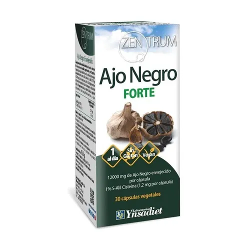 Zentrum starker schwarzer Knoblauch