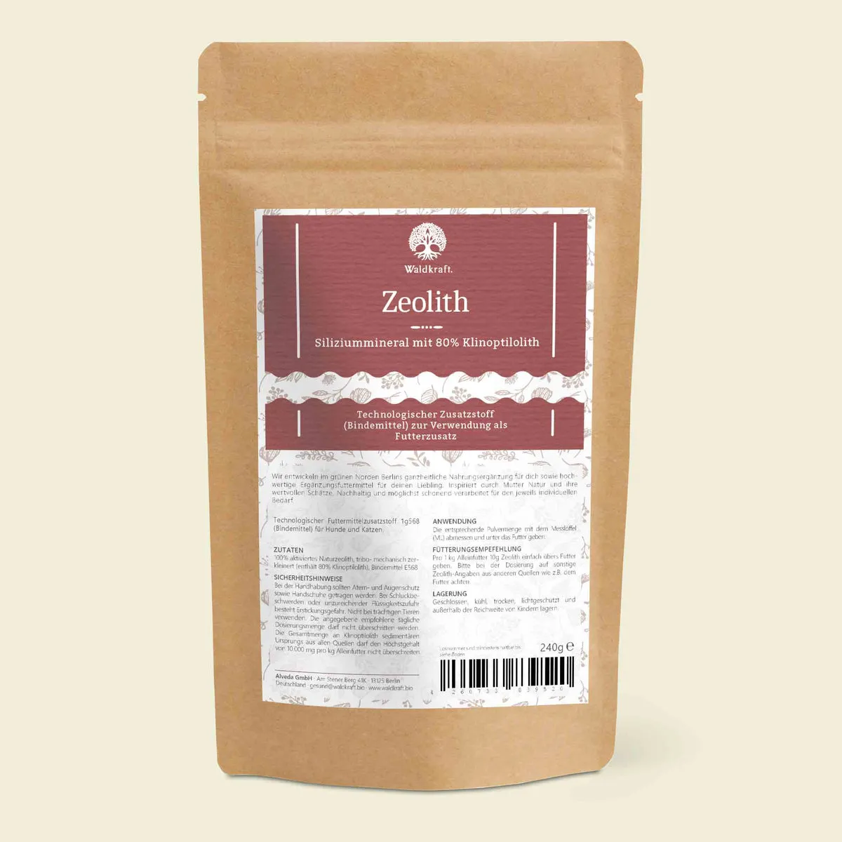 Zeolith - Naturmineral mit 80% Klinoptilolith - 240g Waldkraft