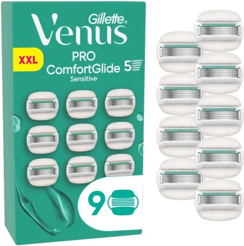 Gillette Venus Pro ComfortGlide Sensitive Razor Blades 9 St.